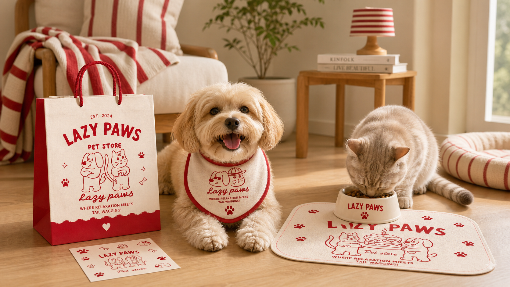 Lazy Paws pet lifestyle and merchandise system