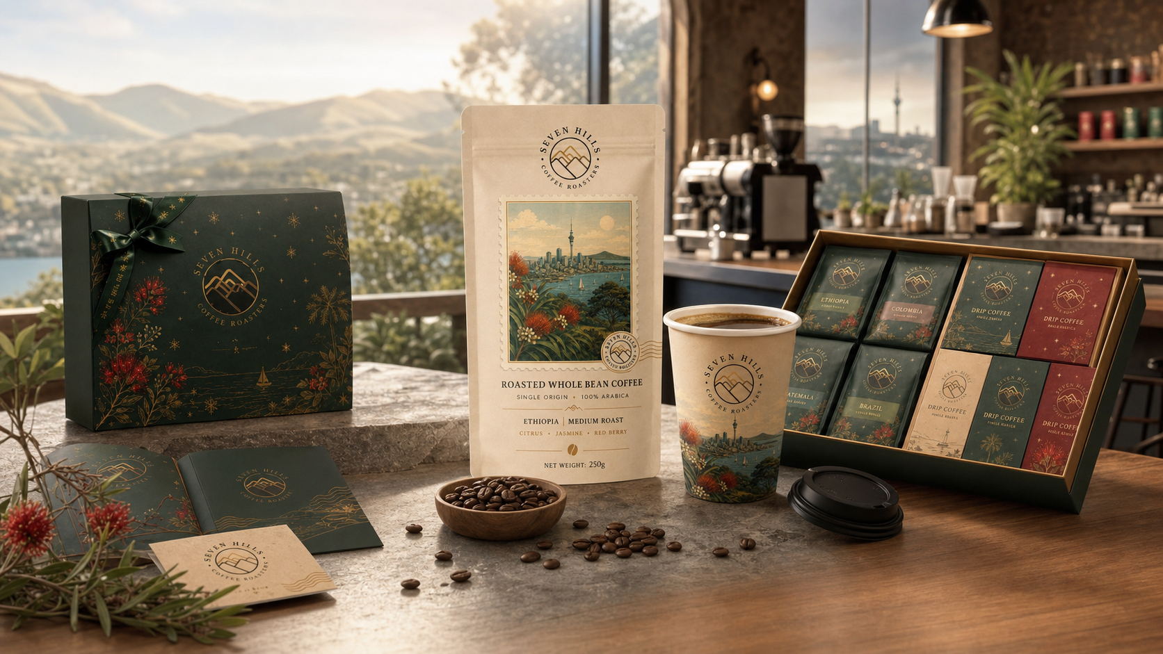 Seven Hills coffee ritual and gifting system